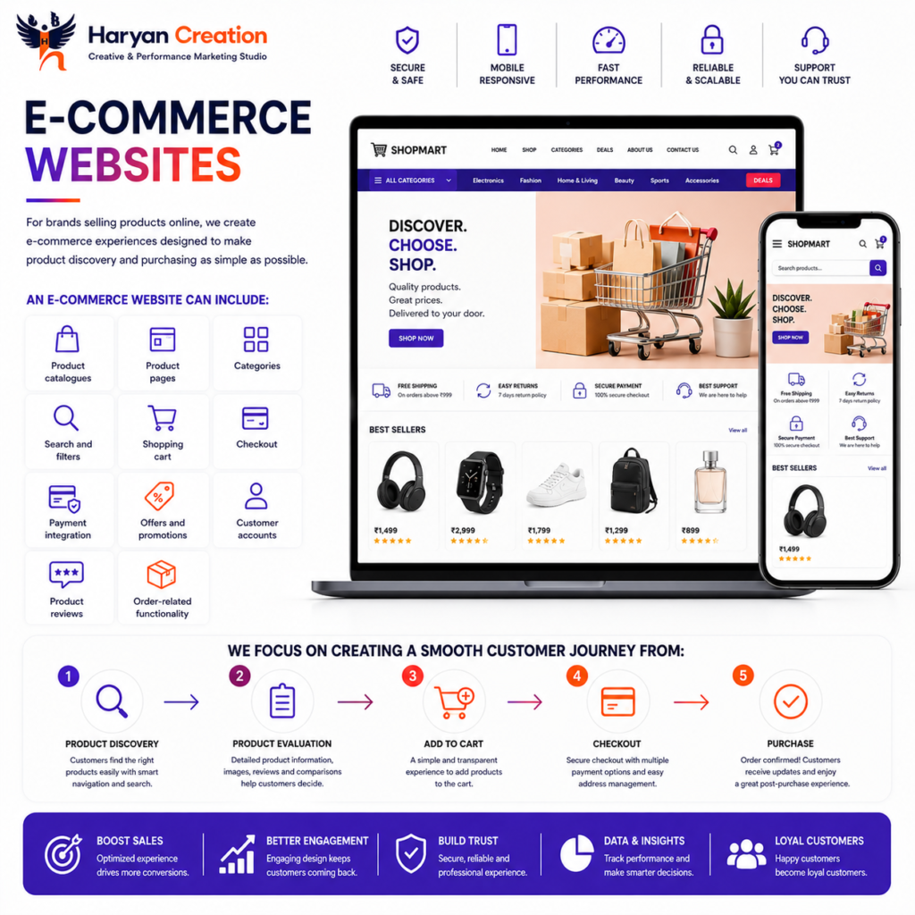 Modern website redesign by Haryan Creation improving visual design, navigation, user experience, mobile responsiveness and conversion flow